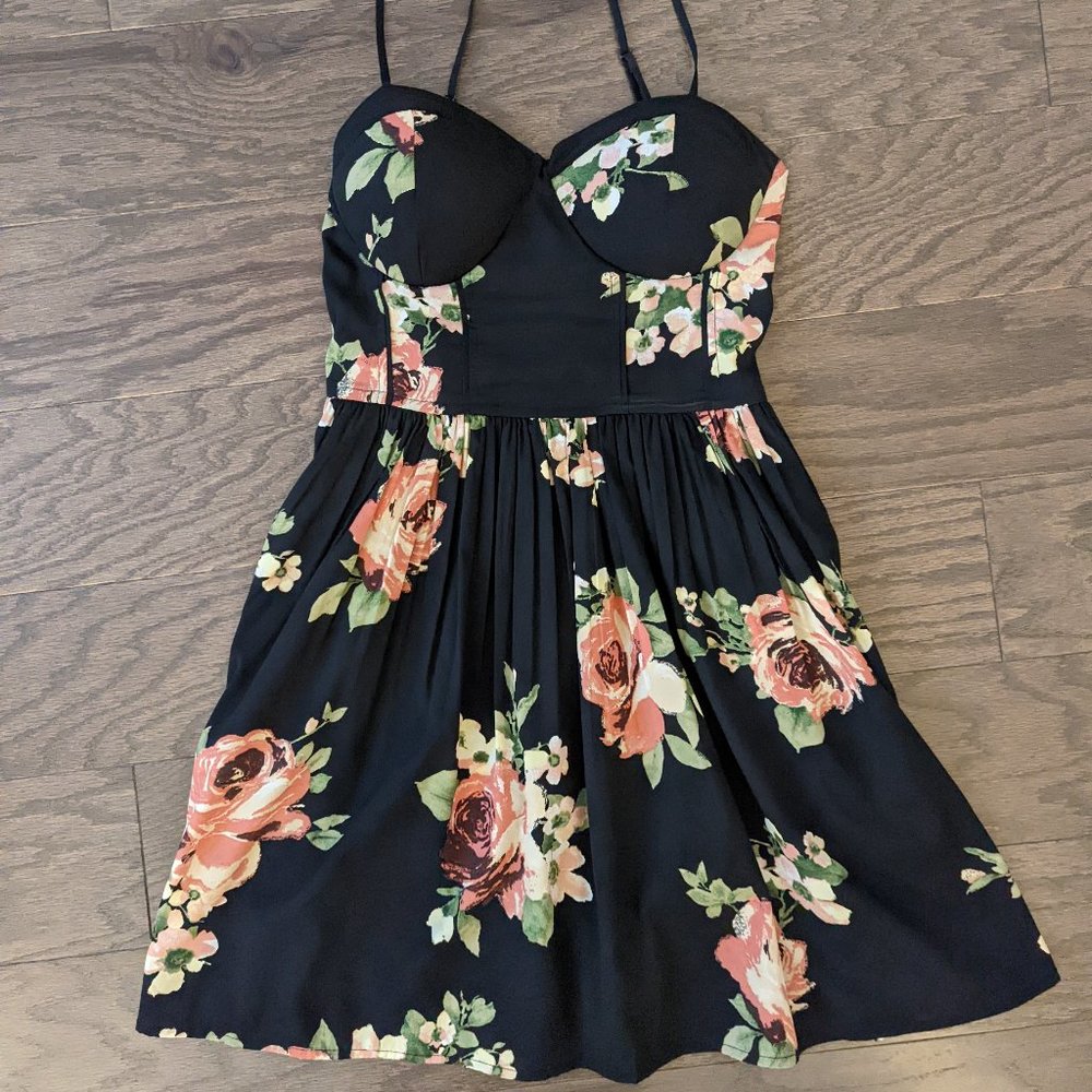 Band of Gypsies Summer Black Floral Dress